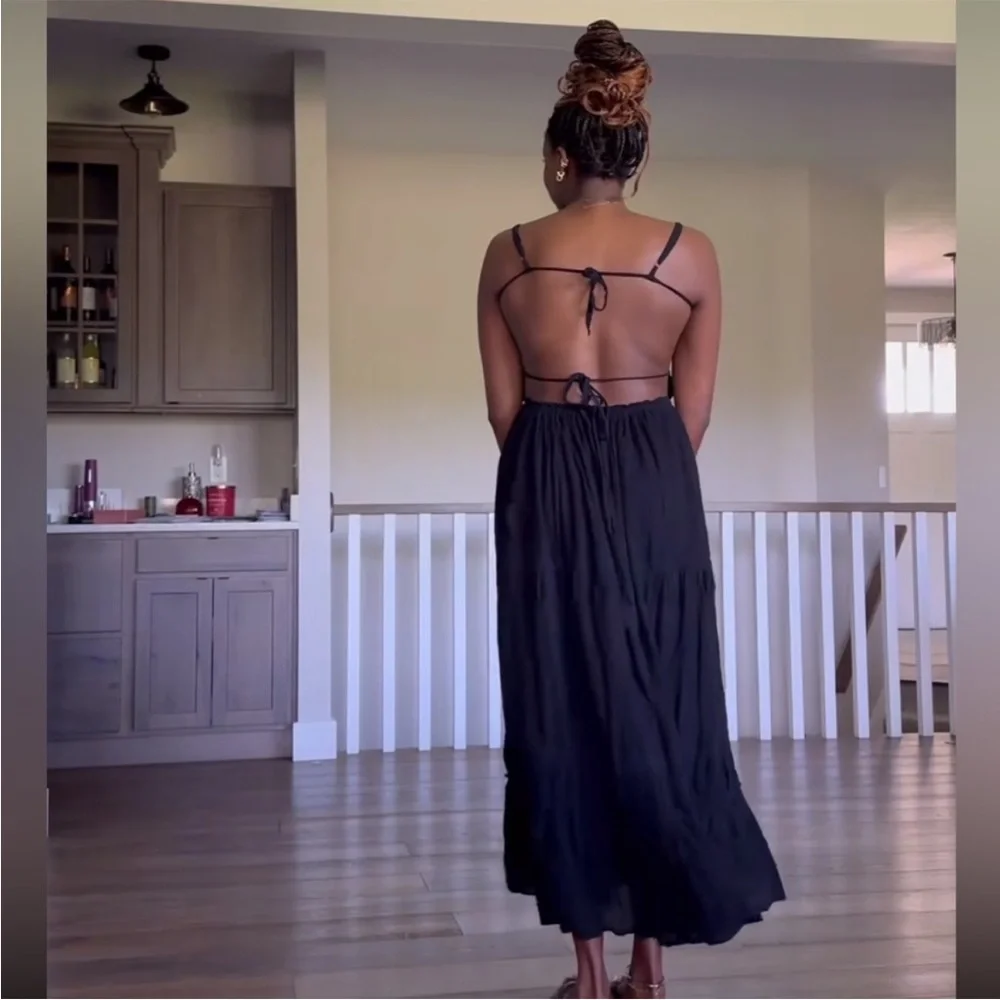 Free People Taking Sides Maxi in Black